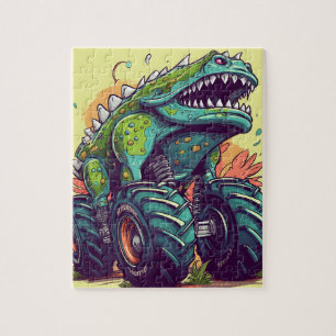 Einzigartiger Aquamariner Dinosaurier Monster Truc Puzzle