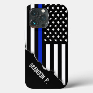 Einzigartiger Ausblick Polizeiflagge der Thin Bl Case-Mate iPhone Hülle