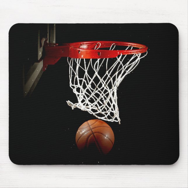 Einzigartiger Basketballball und Netzmousepad Mousepad (Vorne)