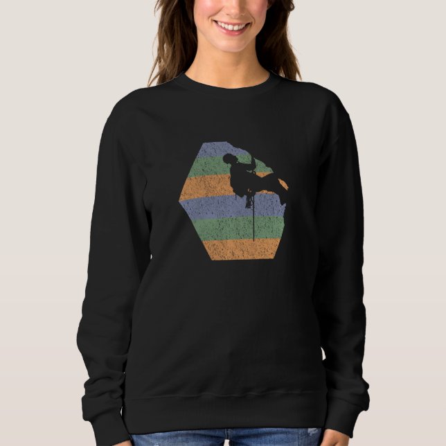 Einzigartiger Berggipfel Klettersteig Sweatshirt (Vorderseite)