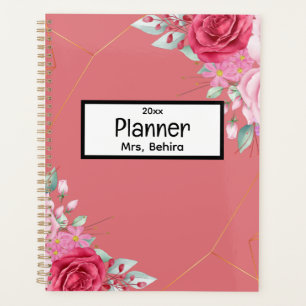 Einzigartiger Blumengestein zurück zum Schulplaner Planer