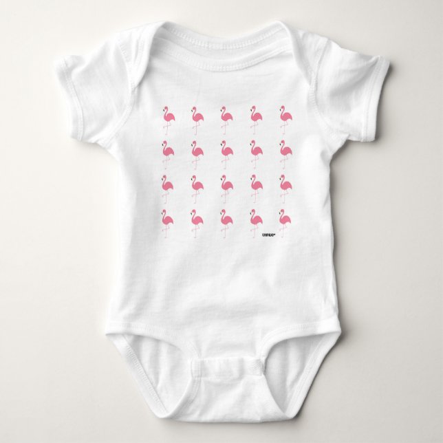 Einzigartiger Bodysuit mit Flamingospaß! Baby Strampler (Vorderseite)