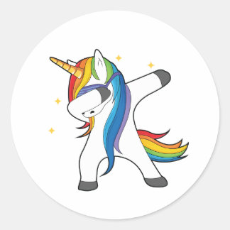 Einzigartiger Cute Unicorn Dabbing Sticker