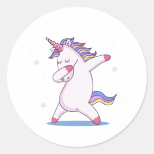 Einzigartiger Cute Unicorn Dabbing Sticker