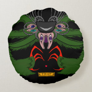 Einzigartiger Dark-Art-Monster-Baby-Body Rundes Kissen
