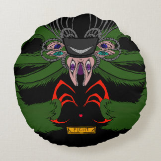 Einzigartiger Dark-Art-Monster-Baby-Body Rundes Kissen