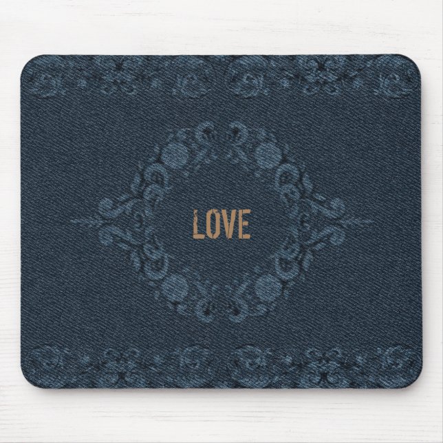 Einzigartiger Denim - Jeans Abstrakt Style Mousepad (Vorne)