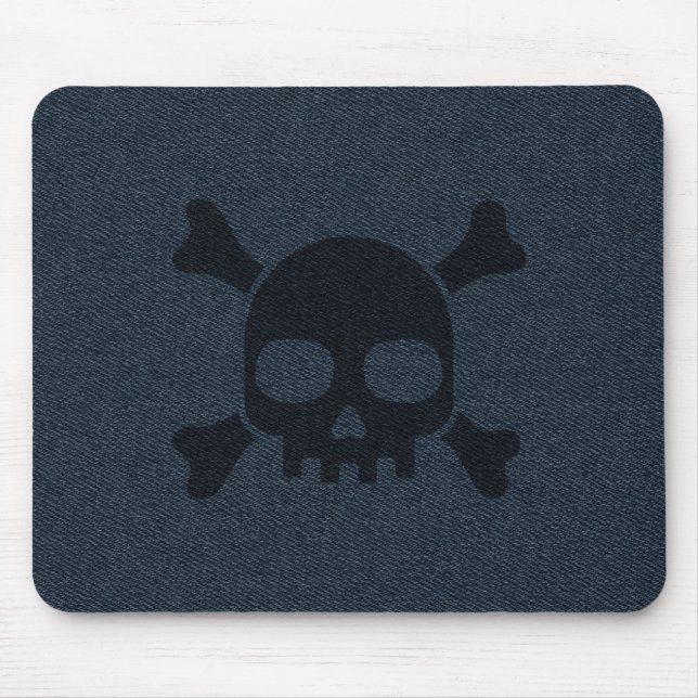 Einzigartiger Denim - Jeans und Schädelstil Mousepad (Vorne)