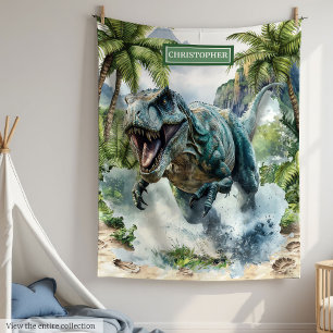 Einzigartiger Dinosaurier Blanket Individuelle Nam Fleecedecke