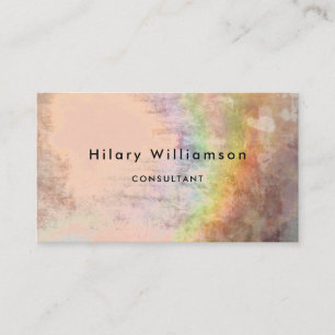Einzigartiger Eleganter Grunge Beige Holograph Rai Visitenkarte