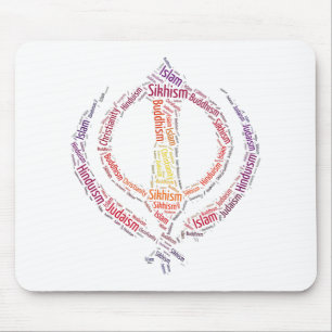 Einzigartiger Entwurf Sikhkhanda Symbols Mousepad