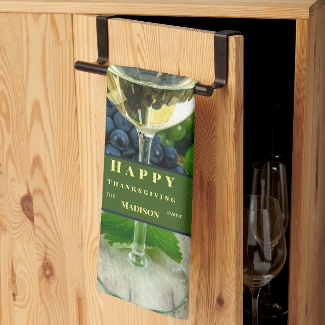 Einzigartiger Erntedank personalisieren Geschirrtuch (Drittel gefaltet)