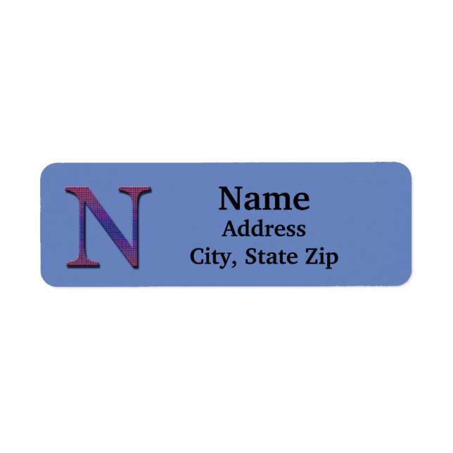 Einzigartiger farbiger gepolsterter Buchstabe N Mo (Vorne)