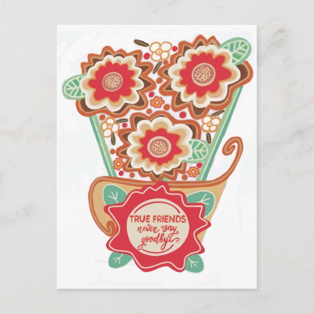 Einzigartiger floraler Designstil Postkarte (Vorderseite)