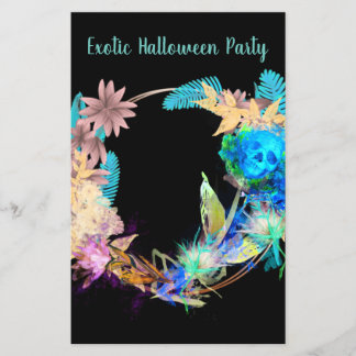 Einzigartiger Flyer exotische Blumen Farben Hallow