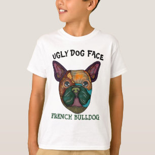 Einzigartiger französischer Bulldoghund mit hässli T-Shirt