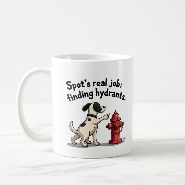 Einzigartiger freiwilliger Feuerwehrmann Dalmatine Kaffeetasse (Links)