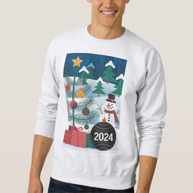 Einzigartiger froher Weihnachtsgeschenk - Weihnach Sweatshirt (Vorderseite)
