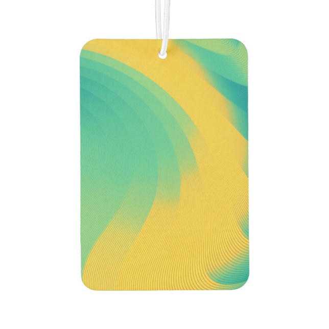Einzigartiger Gelber Abstrakter-Design-Air-Freshen Autolufterfrischer (Rückseite)