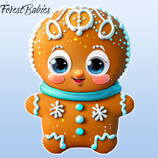 Einzigartiger Gingerbread Boy Cookie Cartoon Graph Aufkleber