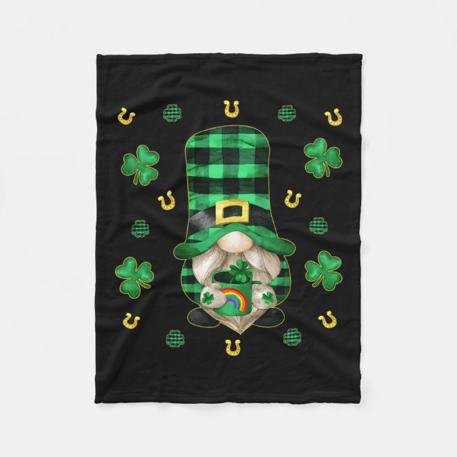 Einzigartiger Gnome St Patricks Day - Niedliches B Fleecedecke (Vorderseite)