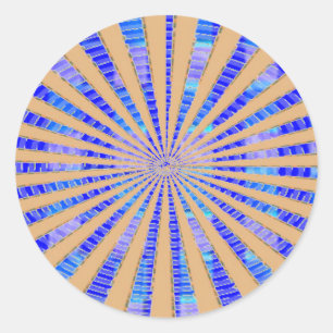 Einzigartiger Gold-Star Runder Aufkleber