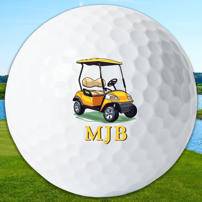 Einzigartiger Golfwagen-Golfer mit personalisierte Golfball (Von Creator hochgeladen)