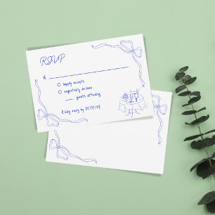 Einzigartiger handgezeichneter aktueller QR Code F Einladung