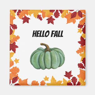 Einzigartiger Harvest-Pumpkin mit Herbstleaves Magnet