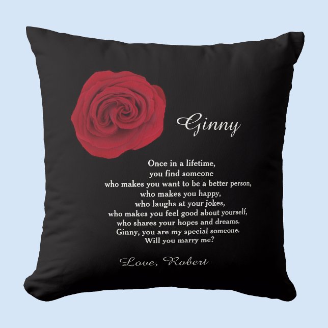 Einzigartiger Heiratsvorschlag wird es sein, mich  Kissen (Von Creator hochgeladen)