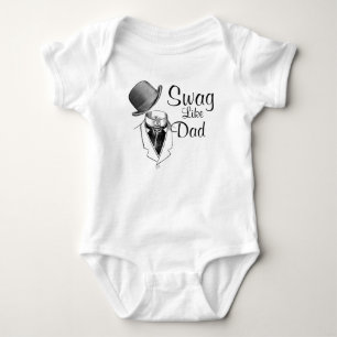 Einzigartiger Hut/Anzug-Swag Wie Vater-Strampler Baby Strampler
