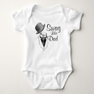 Einzigartiger Hut/AnzugSwag mögen Vater-Strampler Baby Strampler