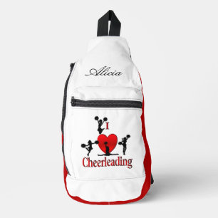 Einzigartiger Ich Liebe Cheerleading Persönlicher  Crossbody Bag