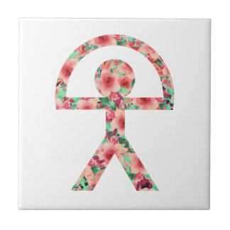 Einzigartiger Indalo Mann im Blumendesign Fliese