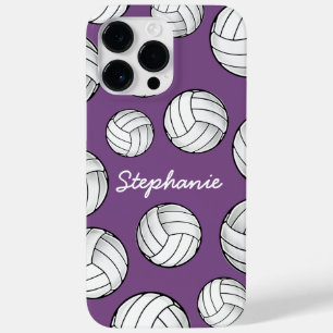 Einzigartiger Individuelle Name Volleyball Lila Case-Mate iPhone Hülle