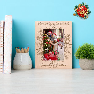 Einzigartiger Individuelle Name Weihnachtsfest in Geätzte Rahmen