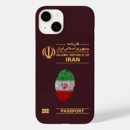Einzigartiger Iran Reisepass Print Souvenir Case-Mate iPhone 14 Hülle