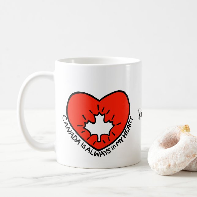 Einzigartiger kanadischer Individuelle Name Kaffeetasse (Mit Donut)