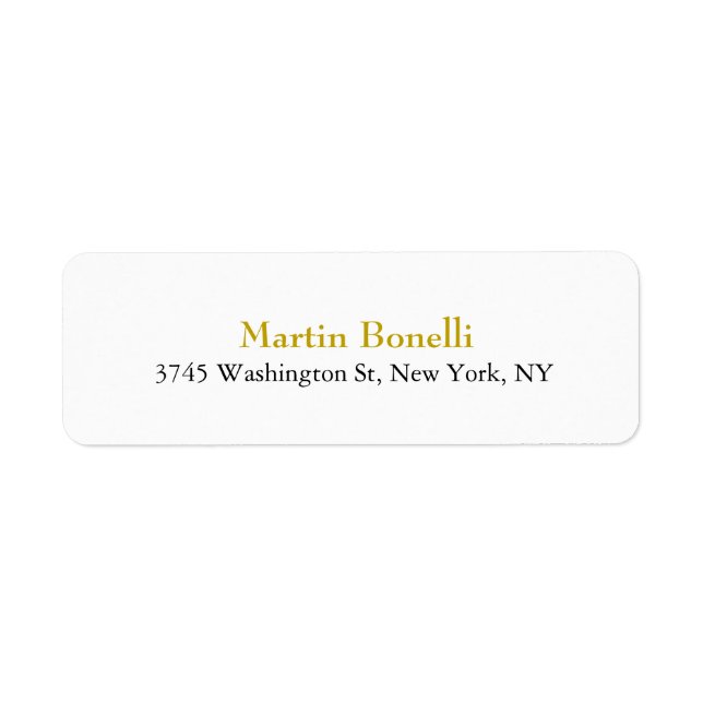 Einzigartiger klassischer einfacher Goldfarbname (Vorne)