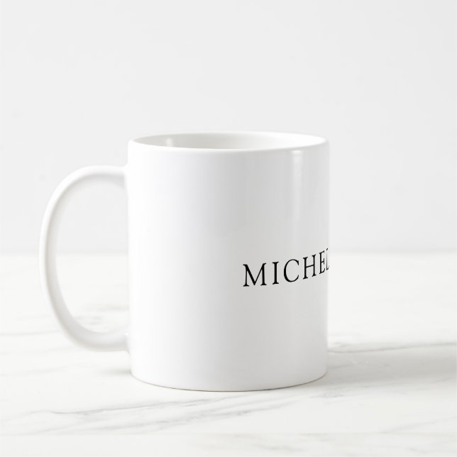 Einzigartiger klassischer Minimalistischer Schlich Kaffeetasse (Links)