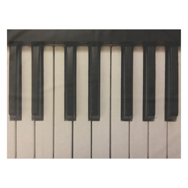 Einzigartiger Klavier-Schlüssel-Druck Tischdecke (Vorderseite (Horizontal))
