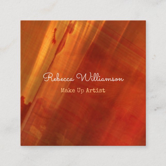 Einzigartiger Kupfer-Gold-Metal Abstrakt Art Swirl Quadratische Visitenkarte (Vorderseite)