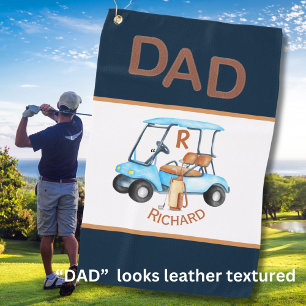 Einzigartiger Lederstich Look VATER Golf Cart Init Golfhandtuch
