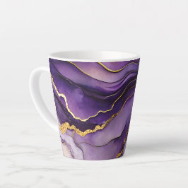 Einzigartiger Lila Alkoholtink Kleine Keramik Latt Milchtasse