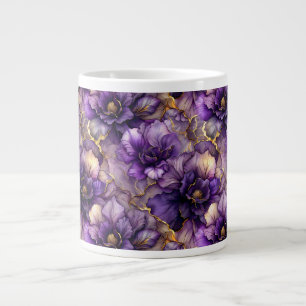 Einzigartiger Lila Blumenkohltink Jumbo Keramik Ta Jumbo-Tasse