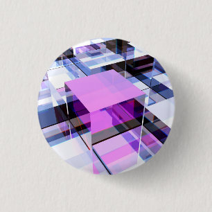 Einzigartiger lila Würfel Button