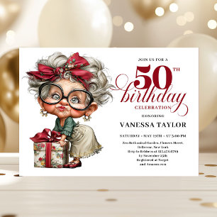 Einzigartiger Lustiger Damen 50. Geburtstag Humor Einladung