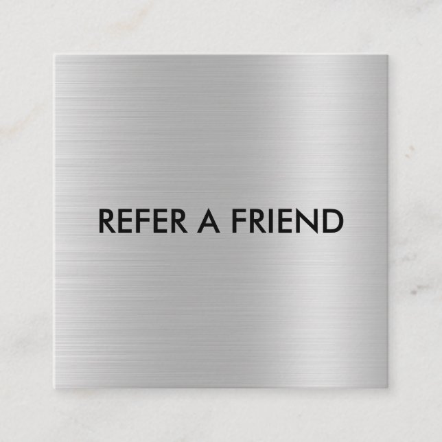 Einzigartiger Luxus Silver Glitzer Salon Empfehlungskarte (Vorderseite)