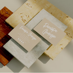 Einzigartiger Minimalistischer neutraler Boho Chic Visitenkarte