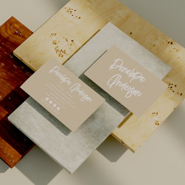 Einzigartiger Minimalistischer neutraler Boho Chic Visitenkarte (Von Creator hochgeladen)